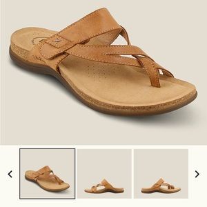 Taos brown  leather sandals new in box size 8